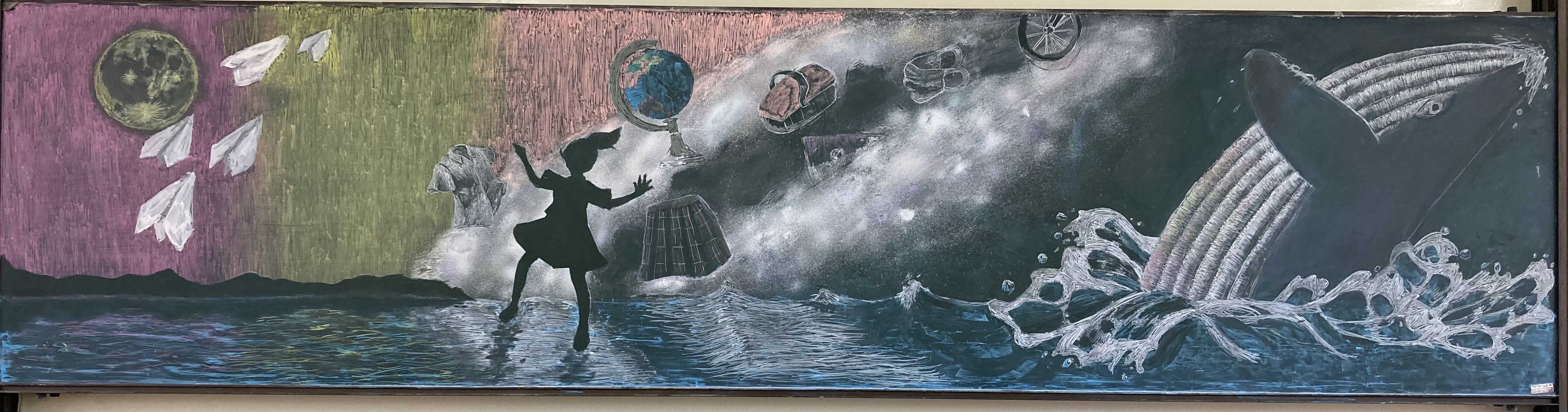 黒板アート作品 天神白墨 日本白墨工業株式会社